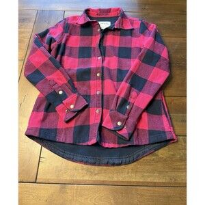 Orvis Women’s M Fleece Lined Flannel Jacket Plaid Pink/Blue Long Sleeve